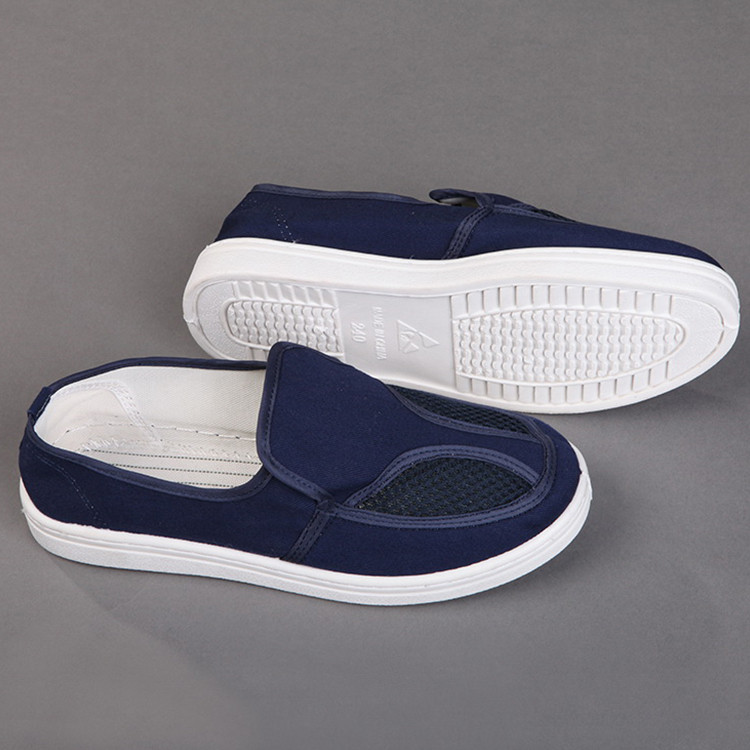 2019 New Design Wholesale Anti-Static Blue Canvas Safety Shoes