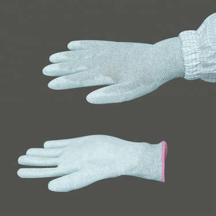 High Quality Pu Palm Coated Fit Antistatic Gloves