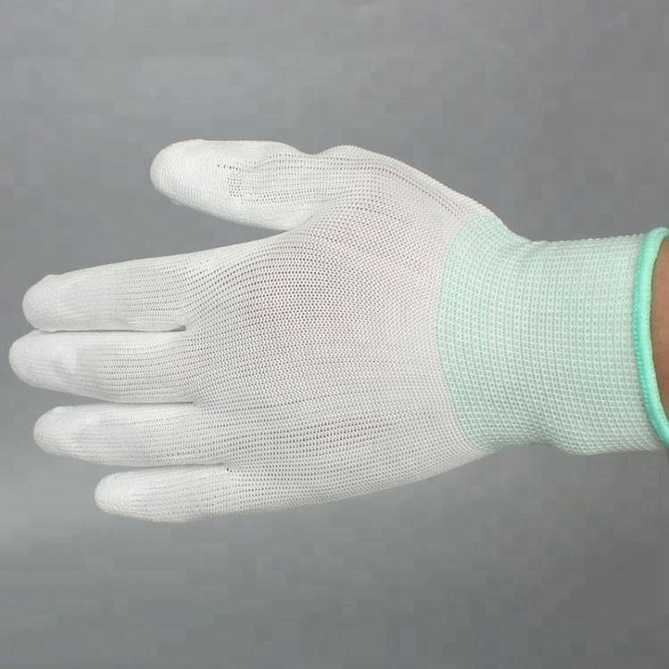 High Quality Anti Static Top Fit Pu Coated Cleanroom Safety Gloves