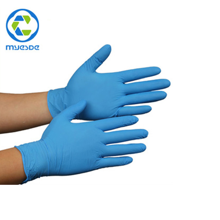 Disposable Work Gloves Powder Free Examination Garde Nitrile Gloves