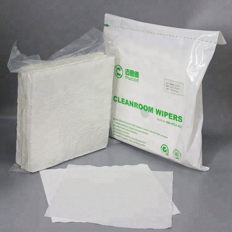 High Quality Disposable Texwipe Cleanroom Microfiber Wiper 185Gsm Microfiber Clean Room Wiper In Industrial