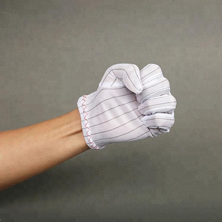 New Style Wholesale Industrial Esd Gloves,Esd Cleanroom Polyester Fabric Antistatic Glove