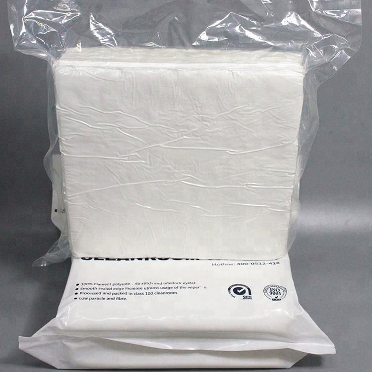 100% Polyester ISO9001 140gsm Cleanroom Wiper for Pharmaceuticals