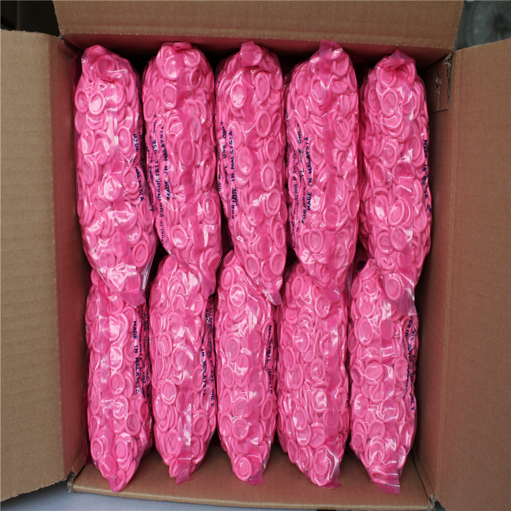 Malaysia dust free pink latex finger cots