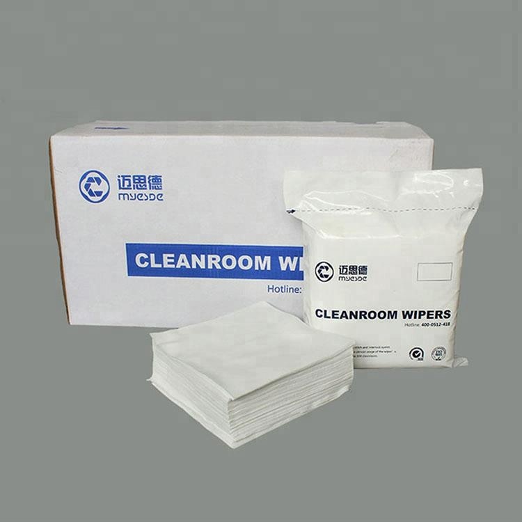 Hot Sale Industry Cleanroom 100% Polyester Knitted Wipers Clean Lens
