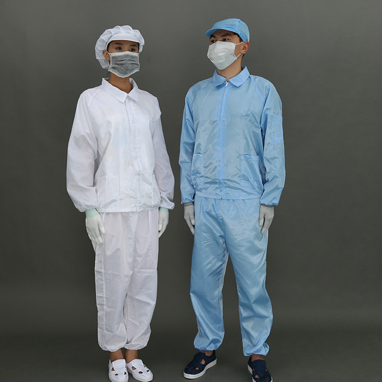 Polyester Antistatic ESD Clean Room Clothing Overcoat Smock Lab Coat Uniform Workwear Suit