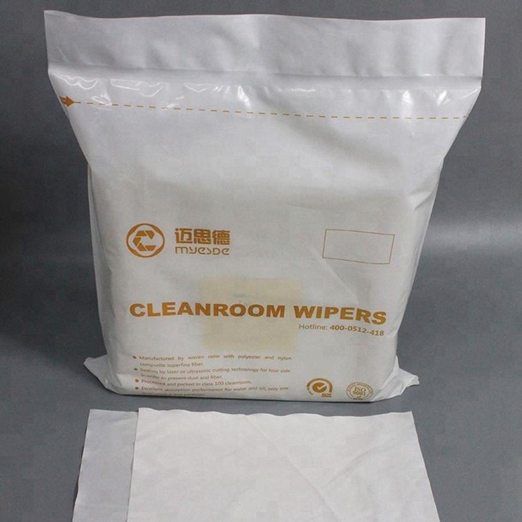 Best Clean High Quality Class 100 Laser Sealed Lint Free 100%Polyester Cloth Cleanroom Wipers For Cleaning