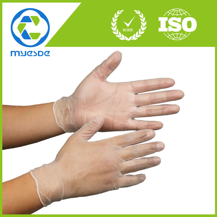 Hot selling disposable vinyl gloves powdered or powder free with High quality