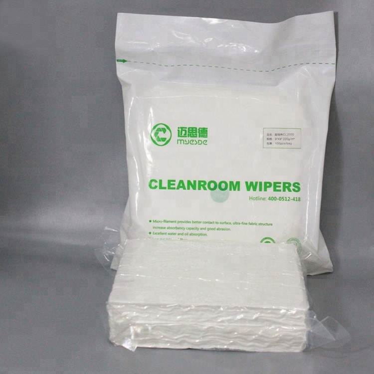 Cleanroom Industrial Microfiber No Particles Cleaning Cloth Wipe