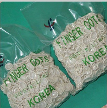 Good price 1440pcs white ESD Rubber Antistatic Work Nitrile Finger Cots Cleanroom Rubber Latex Finger Cots