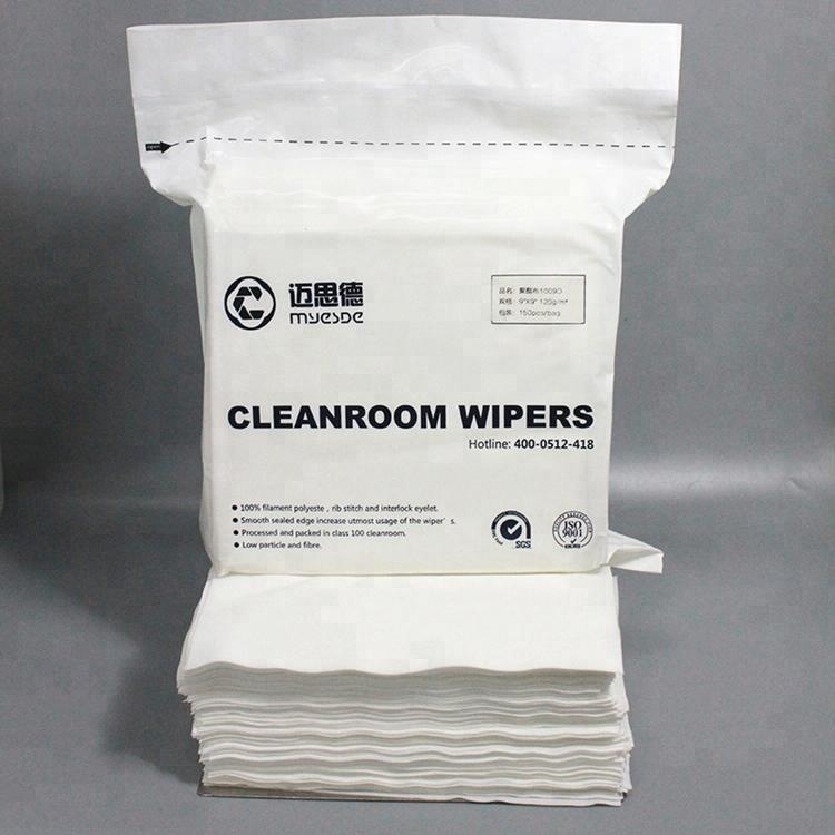 Good price 140g Disposable Cleanroom Wiper 100% Polyester Wiper 100% Polyester Clean Dry Wipes
