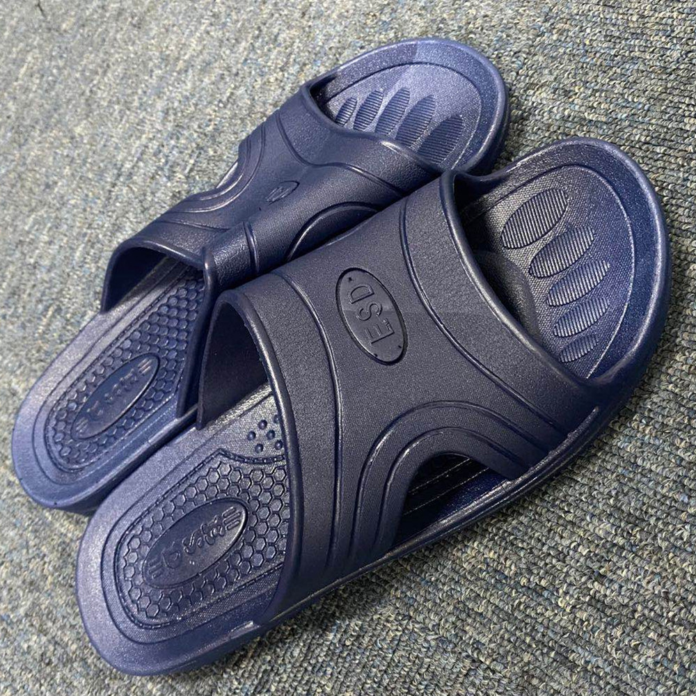 BLUE Spu Antistatic Slipper One Take 2 Holes Esd Slipper For Clean Room