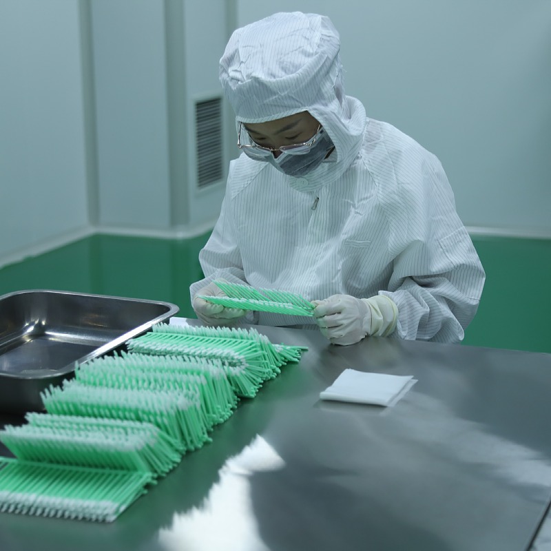 Custom Packaging Reusable Disposable Double Polyester Head Cleanroom Swabs
