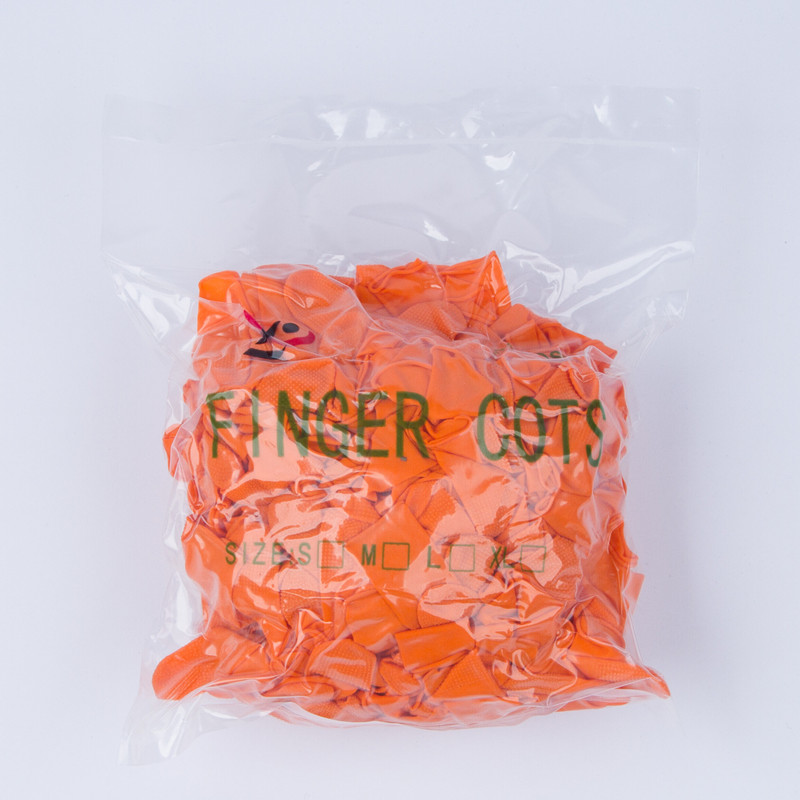 Orange high quality disposable black Antistatic Latex Finger Cot